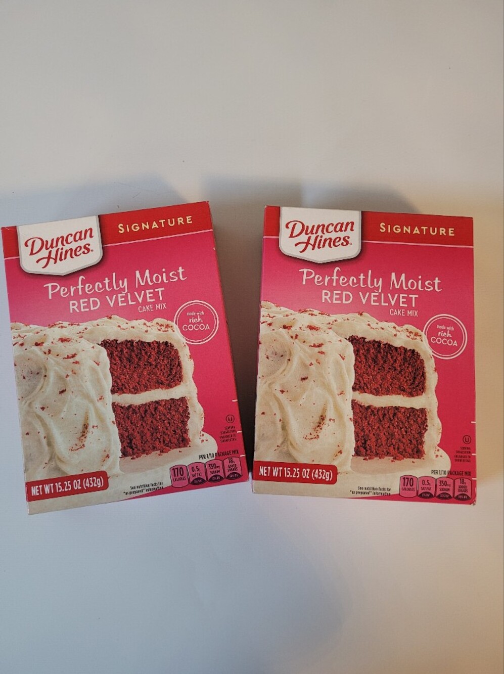 2 Boxes Duncan Hinea Red Velvet Cake Mix